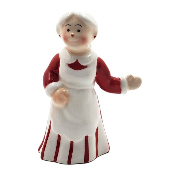 “Avon” Ceramic “Santa & Mrs. Claus” Interlocking Salt & Pepper Shakers – NEW - Picture 3 of 7